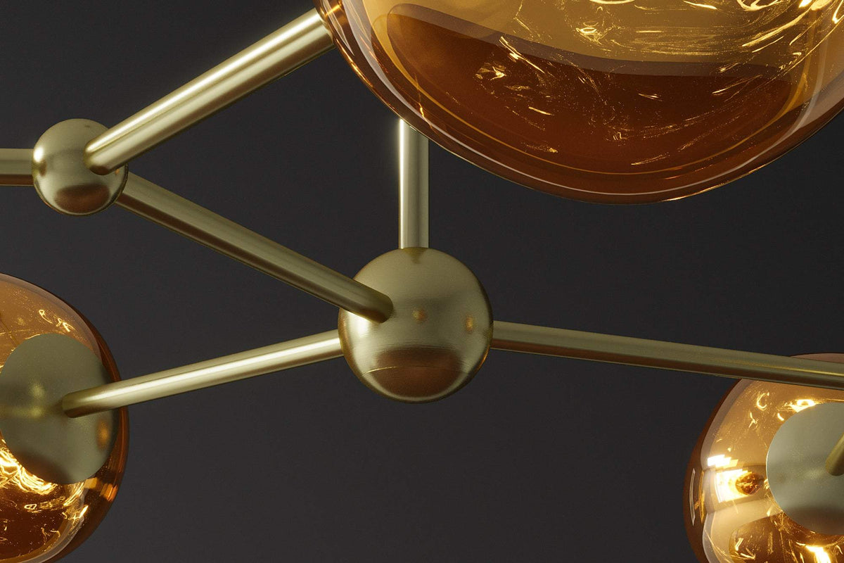 LIQUID DIAMOND arany üveg függőlámpa