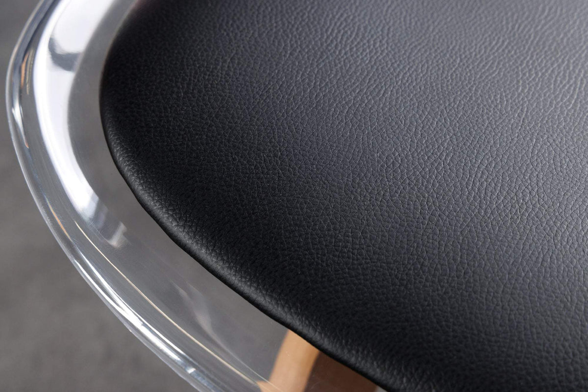 SCANDINAVIA átlátszó és fekete műbőr szék