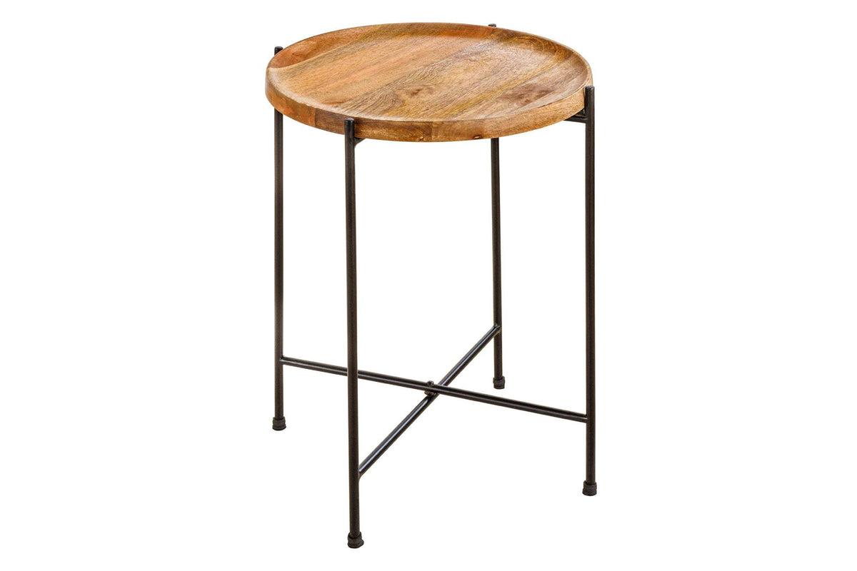 TRAYFUL mangófa lerakóasztal levehető tálcával