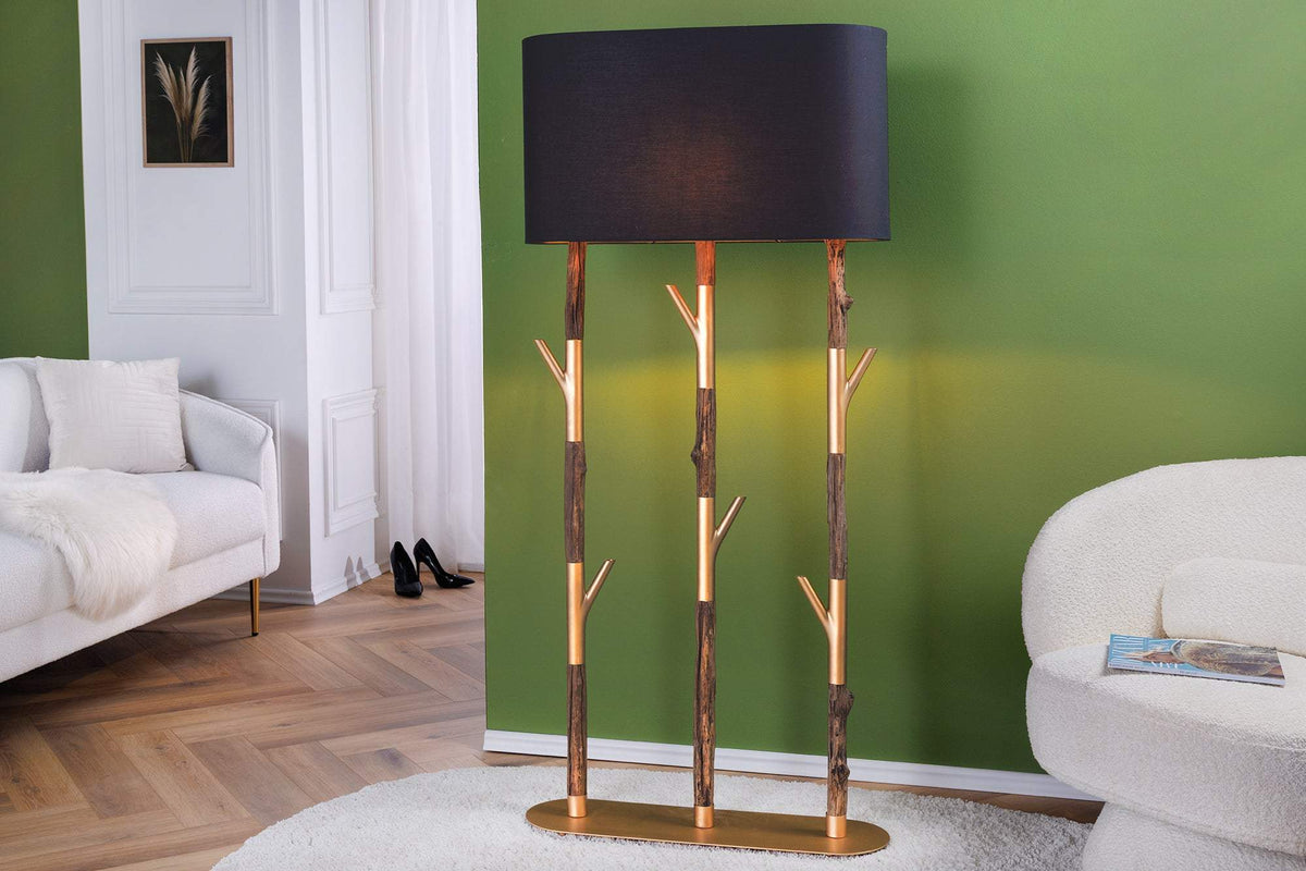 WARDROBE arany fa állólámpa