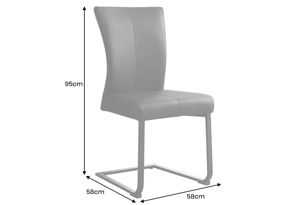 SAMSON taupe bőr szék