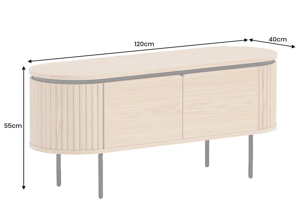 ATELIER barna tölgyfa furnér tv szekrény 120 cm