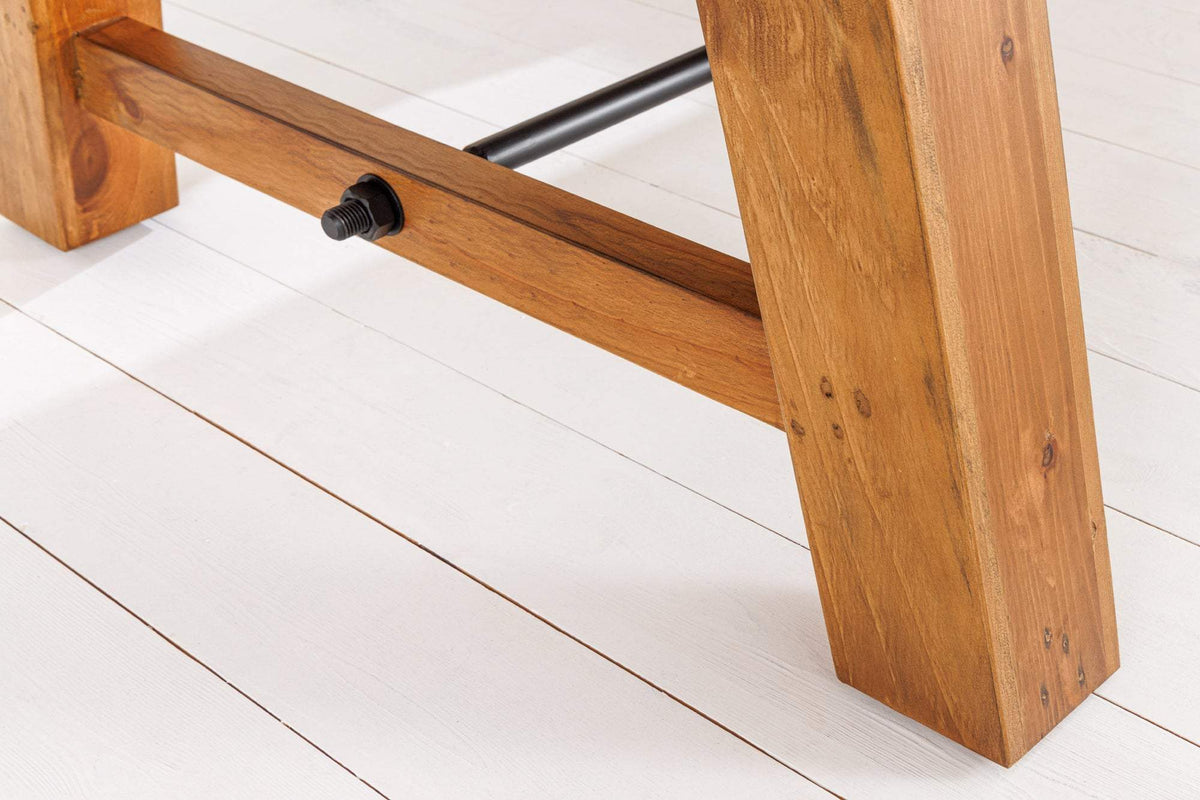 FINCA barna fenyőfa étkezőasztal 300-400 cm