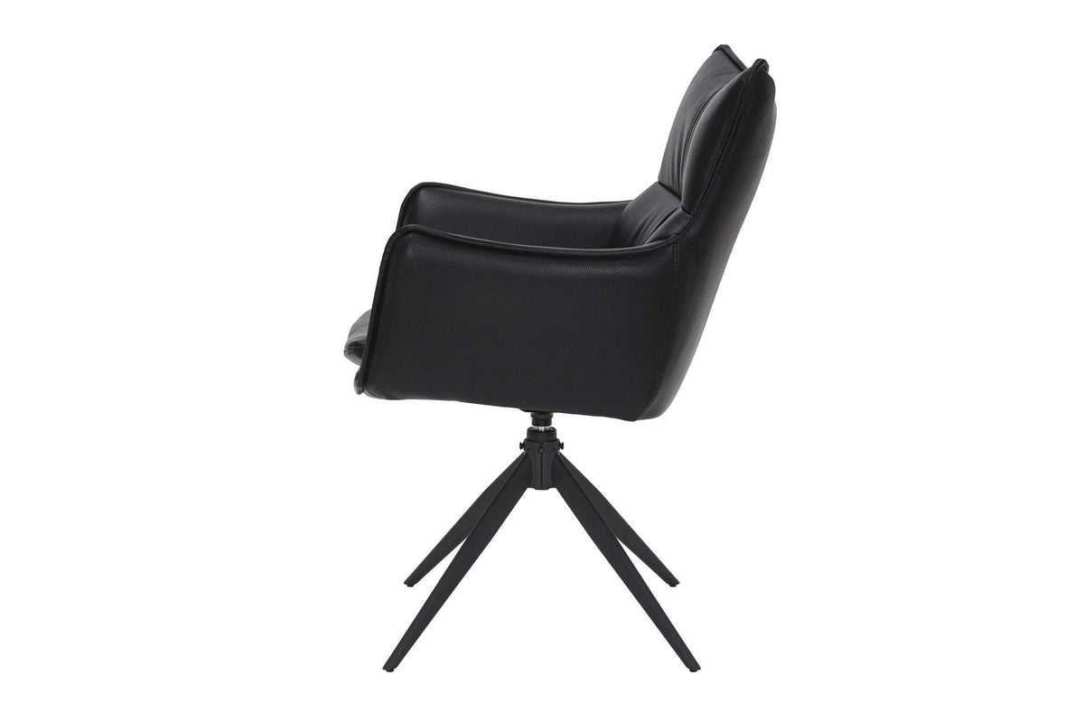 VOGUE fekete műbőr forgószék