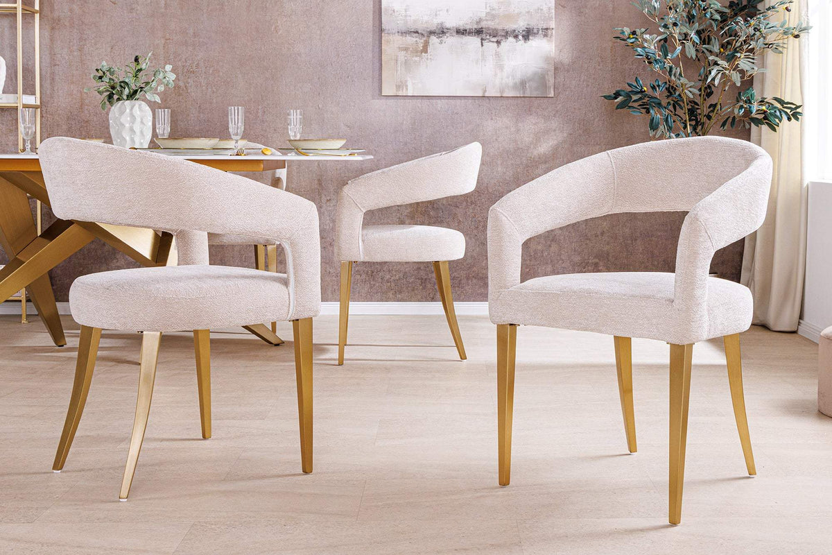 BOUTIQUE bézs szövet szék