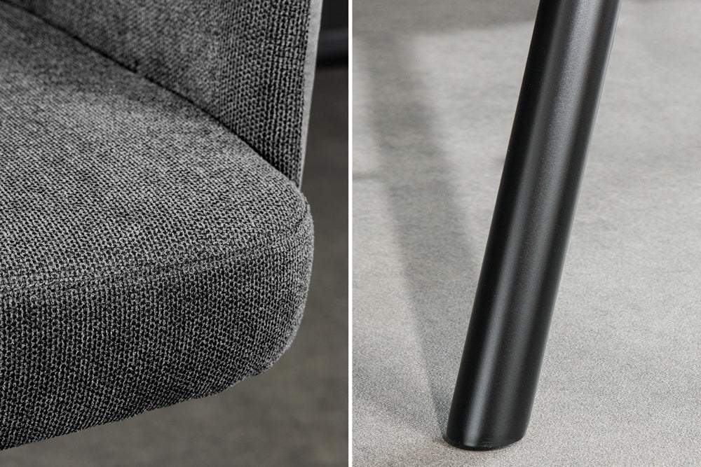 BIG GEORGE fekete szövet bárszék