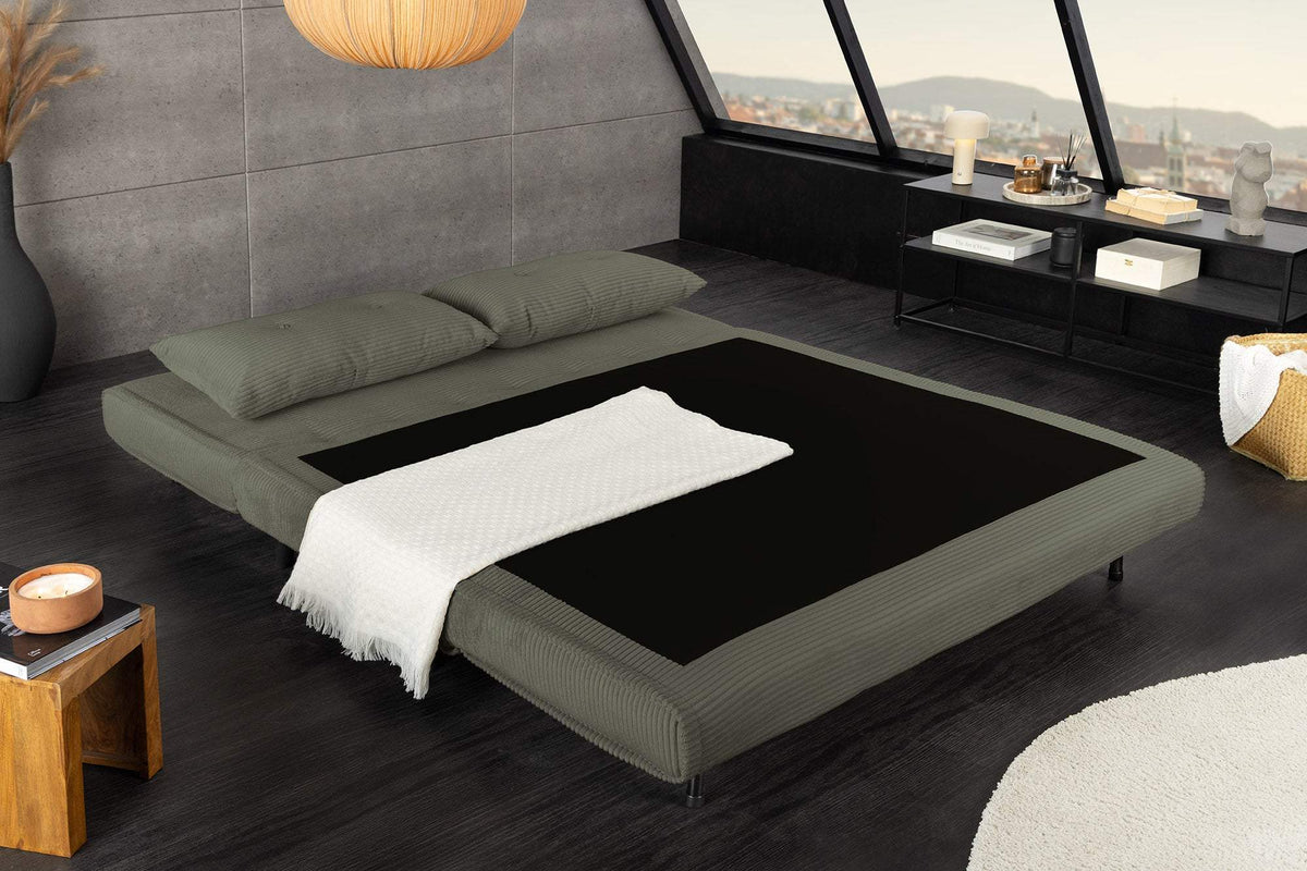 SMART MULTIFUNCTION zöld kordbársony fotelágy 140 cm