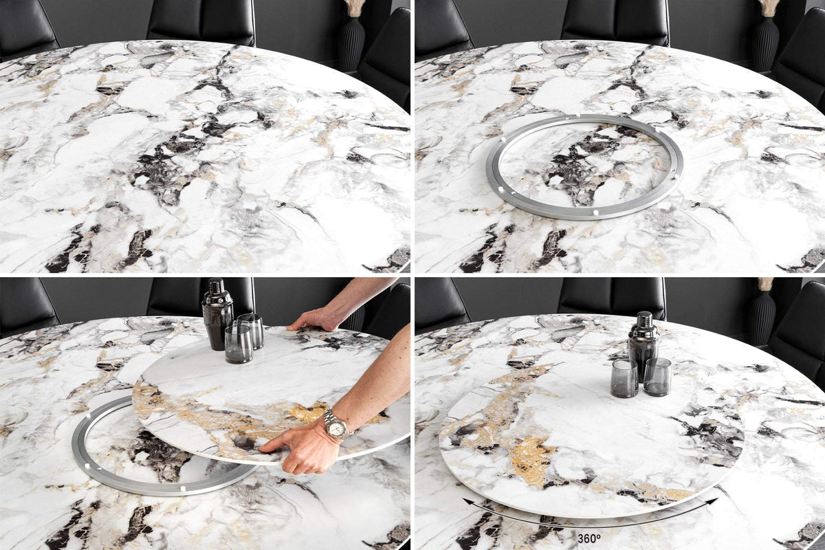 SPIN tarka kerámia étkezőasztal 150 cm