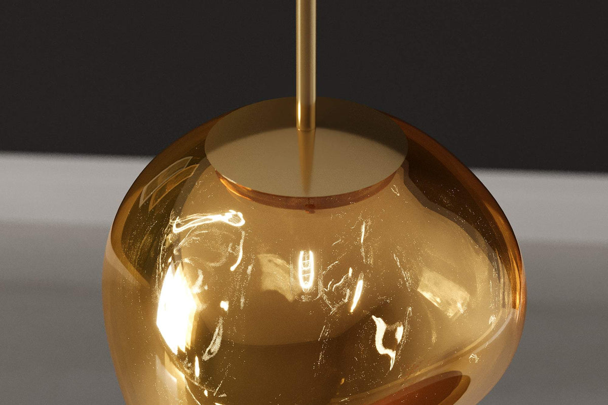 LIQUID DIAMOND arany üveg függőlámpa 20 cm