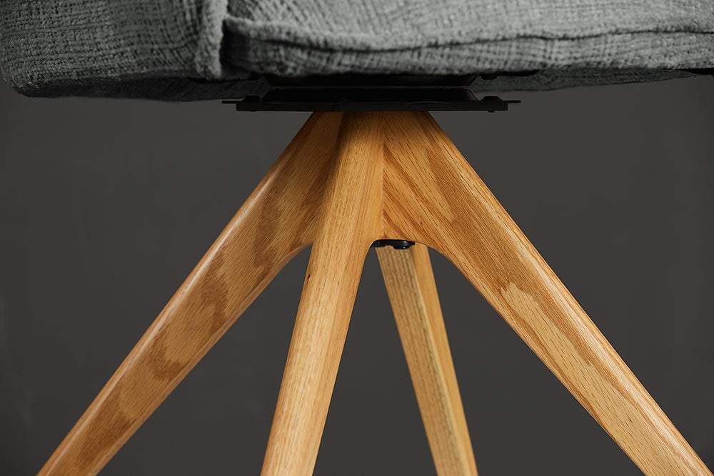 LE GRAND szürke polyester zsenília forgószék