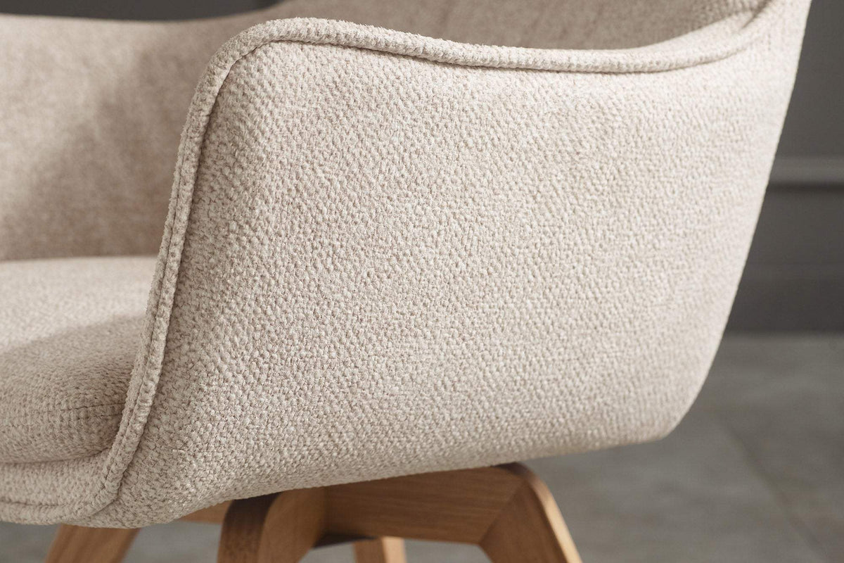 VOGUE bézs szövet forgószék