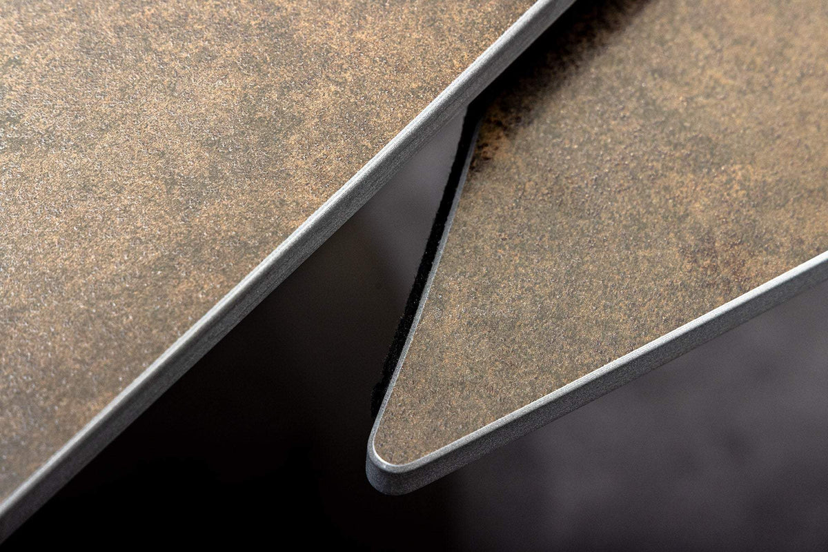 INCEPTION barna kerámia étkezőasztal 130-190 cm