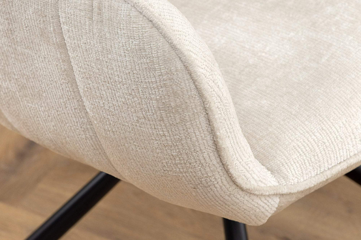 UNIQUE bézs polyester zsenília forgószék