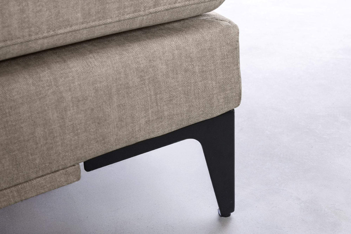 SIGNUM XL taupe bársony sarokkanapé