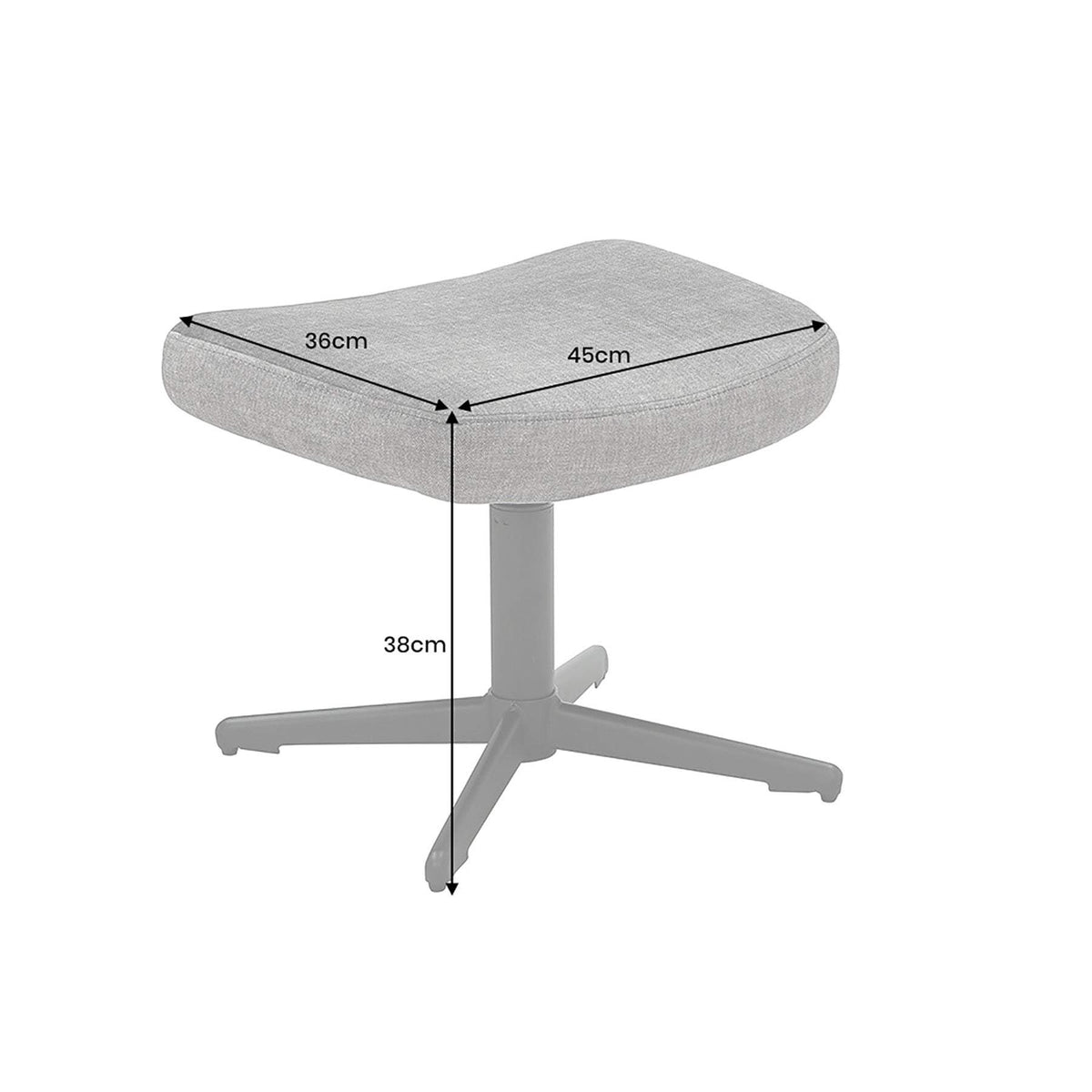 VOGUE szürke bársony lábtartó