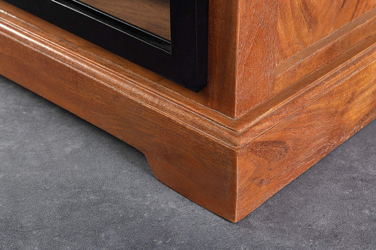 HERITAGE barna akácfa vitrin 160 cm