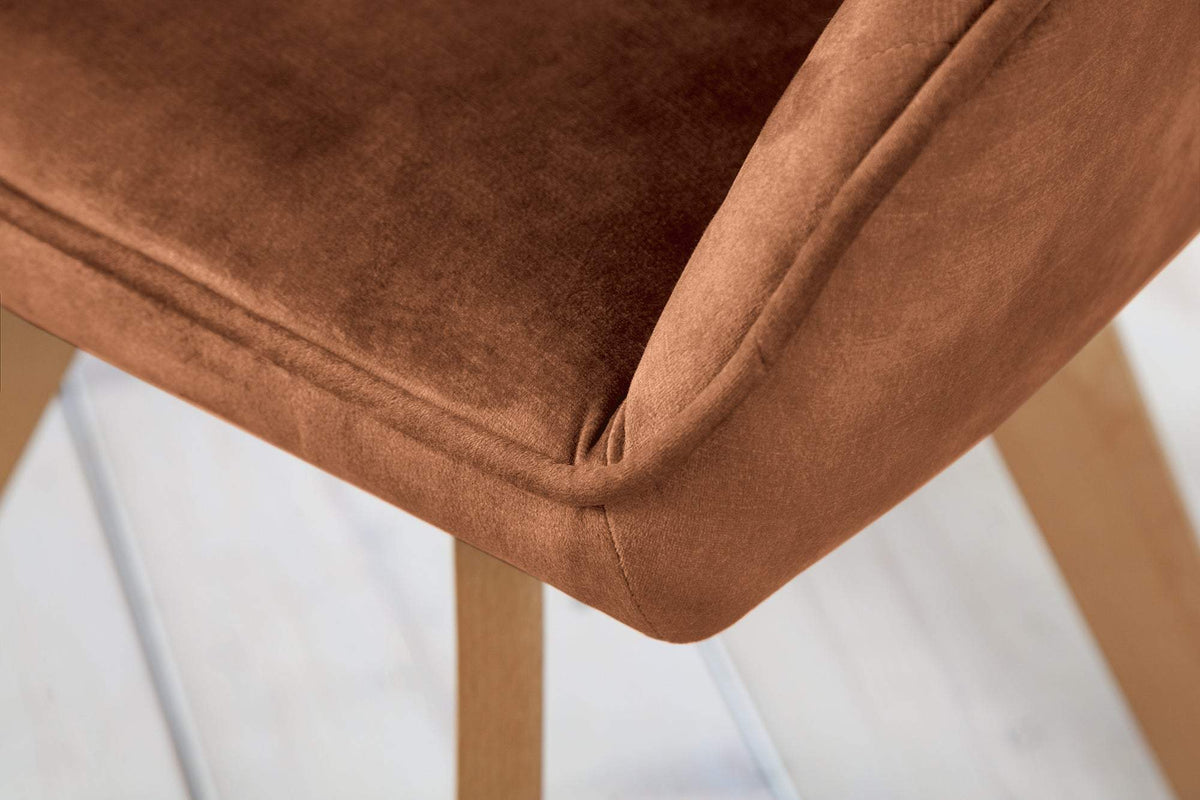 LIVORNO barna bársony forgószék