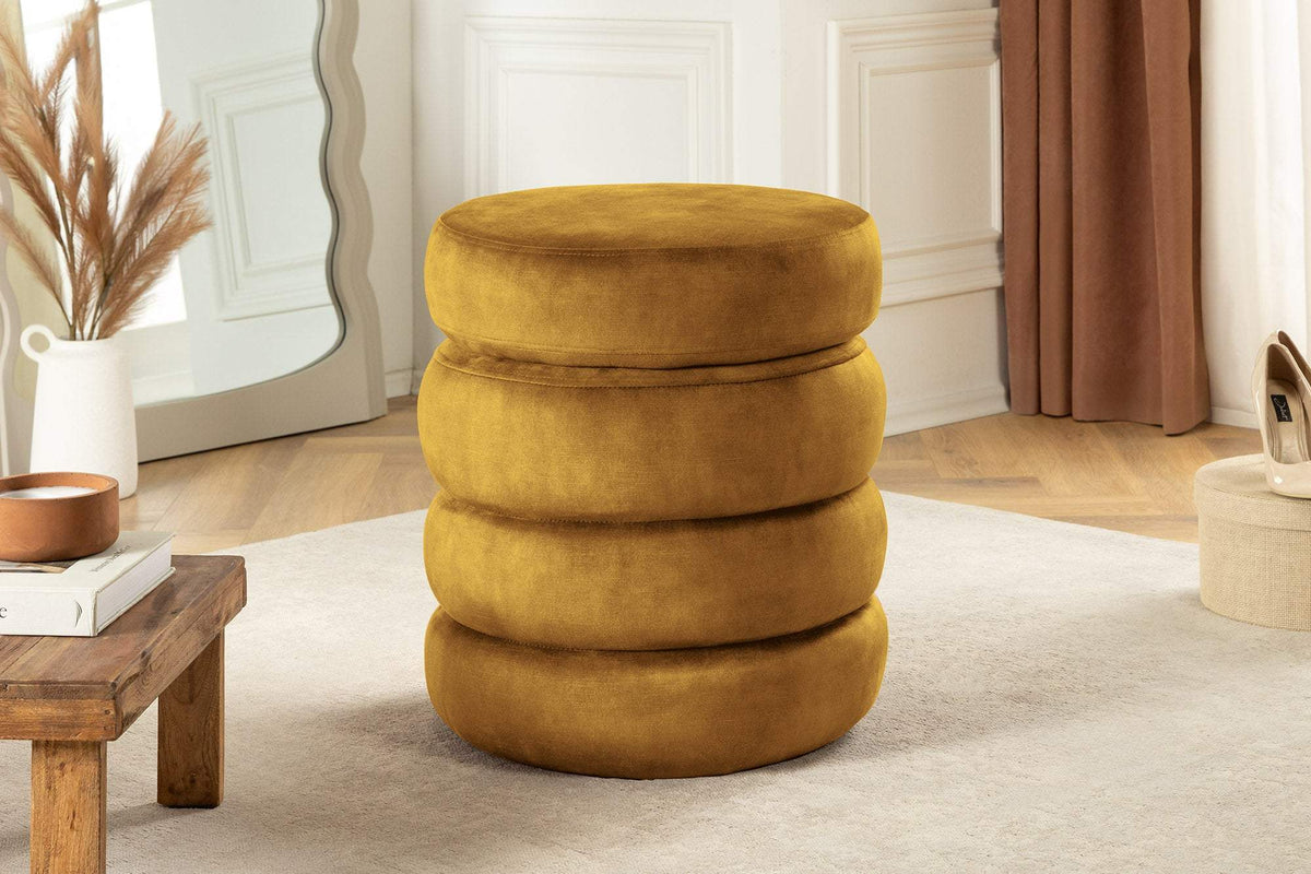 VOQUE sárga bársony lábtartó