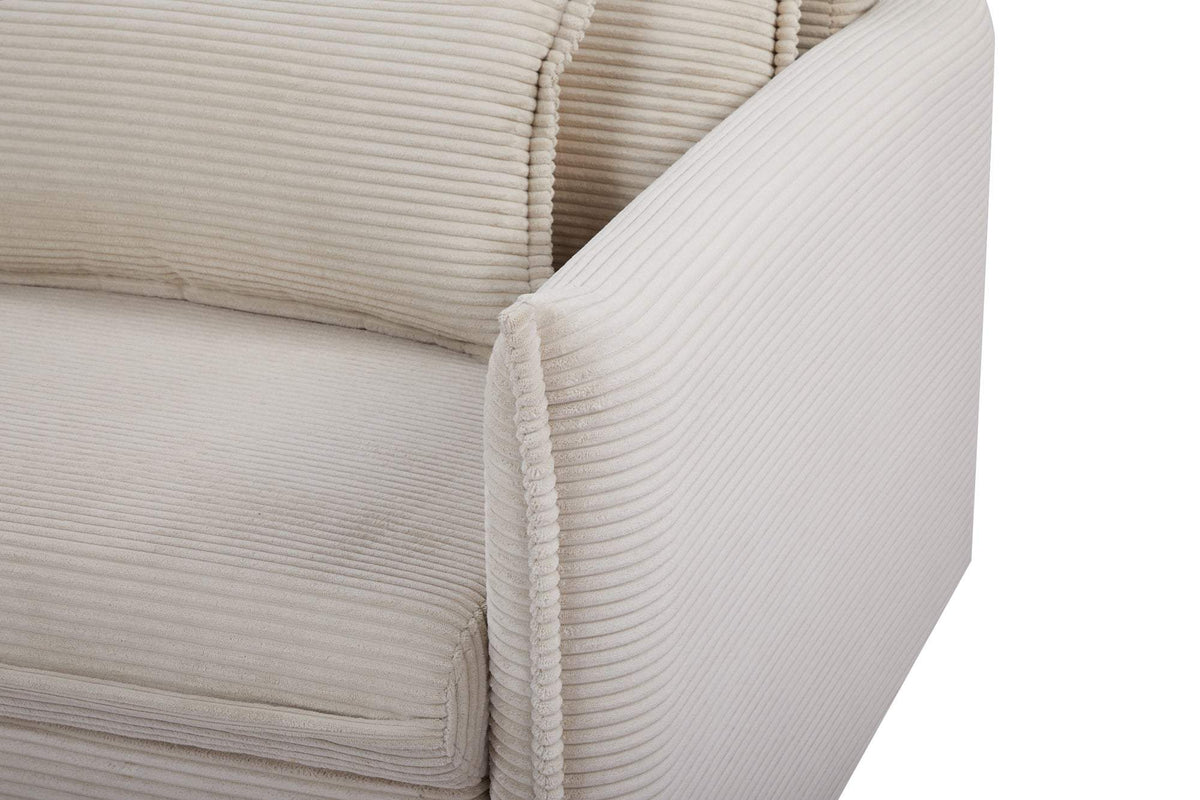 APARTMENT bézs kordbársony kanapéágy