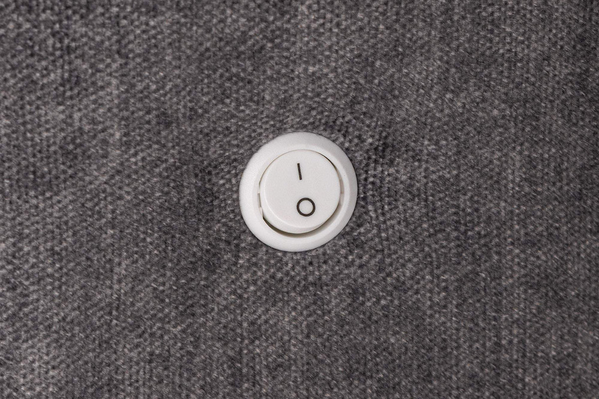 SIGNUM LED szürke bársony kerek éjjeliszekrény