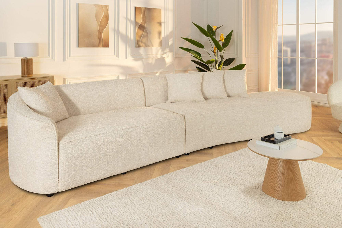 ATELIER L XXL bézs buklé kanapé