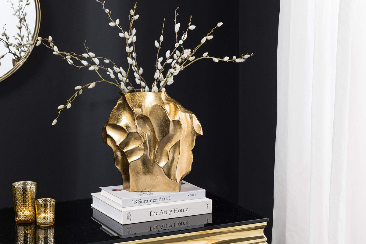 LIQUID arany váza 25cm