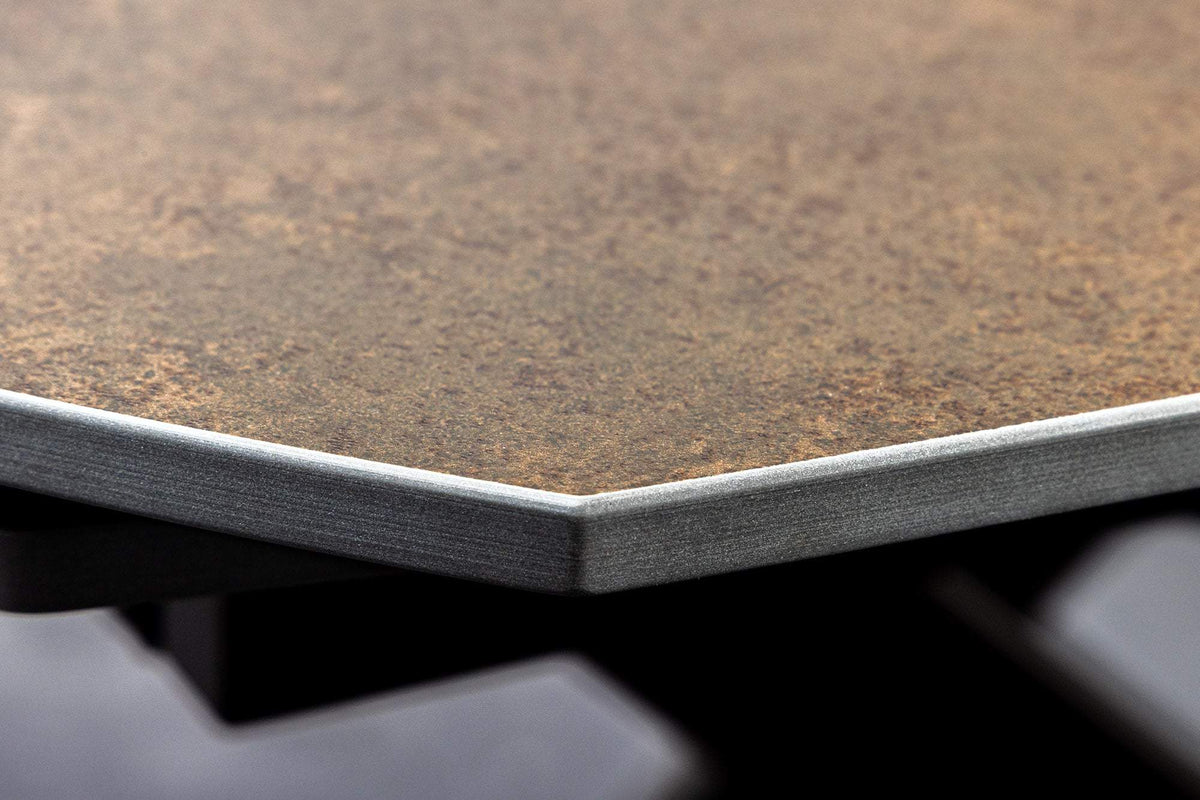 INCEPTION barna kerámia étkezőasztal 130-190 cm