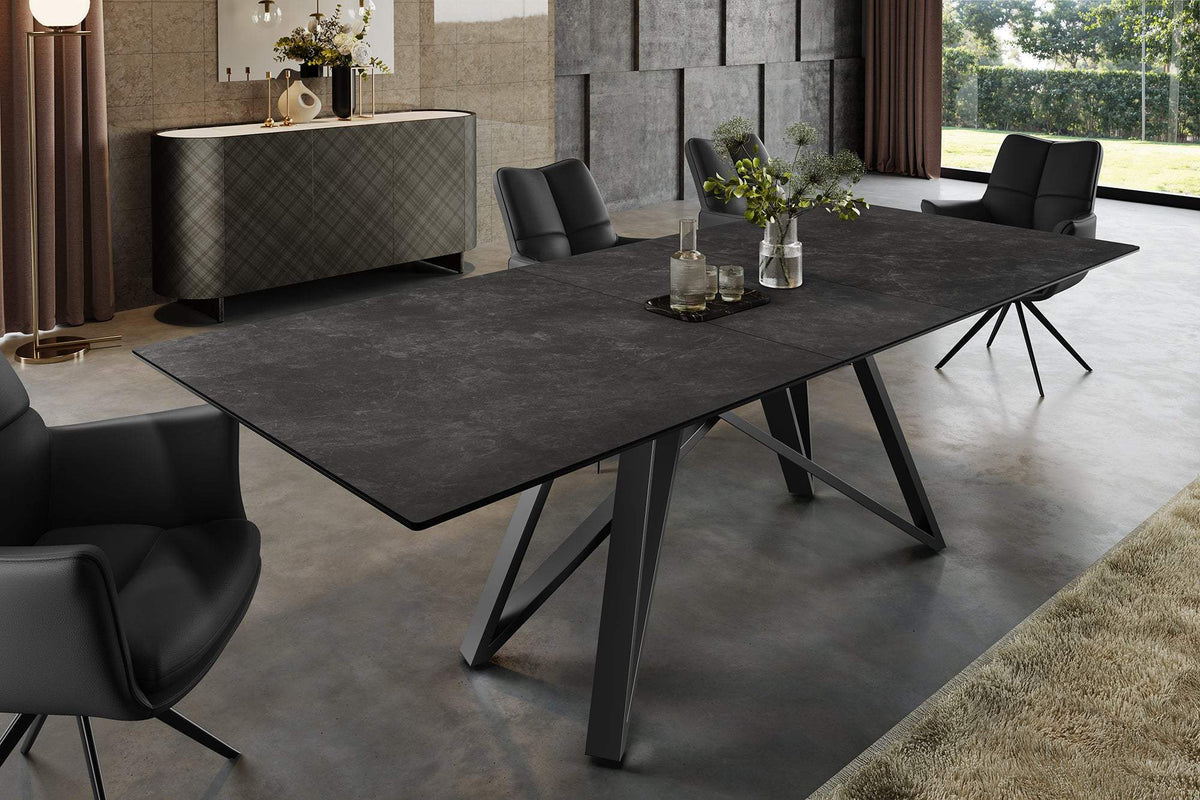 ATLAS szürke kerámia étkezőasztal 160-200 cm