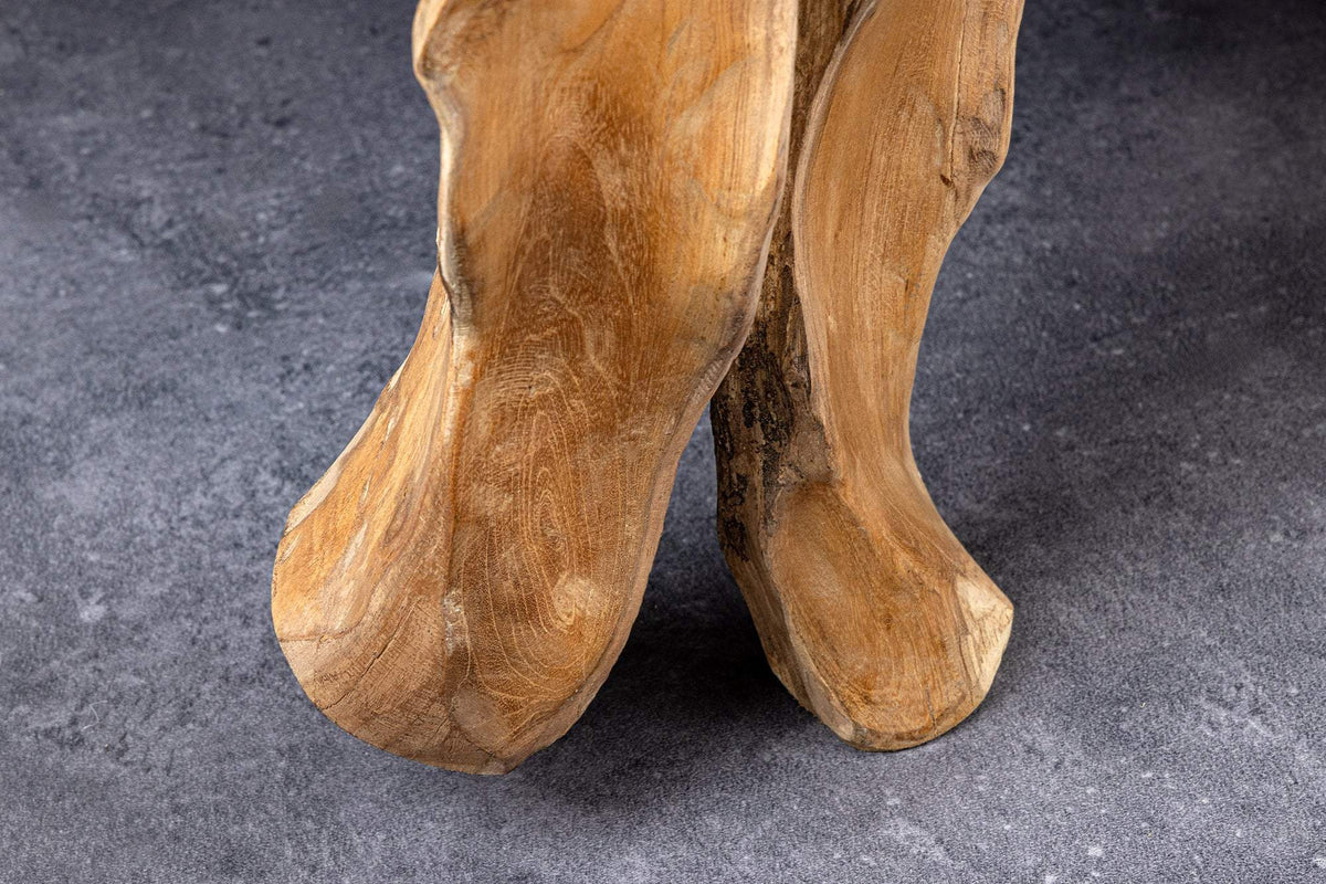 ROOT barna uszadékfa konzolasztal - ÜVEGLAP NÉLKÜL