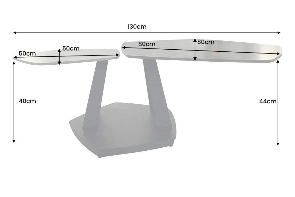 MOVEMENT szürke kerámia dohányzóasztal