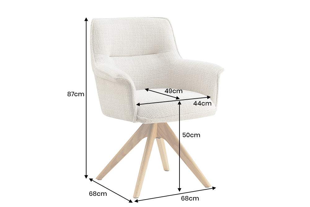 LE GRAND szürke polyester zsenília forgószék