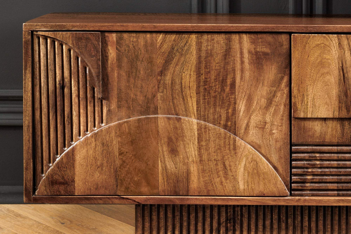 TV ART DECO barna mangófa tv szekrény 200 cm