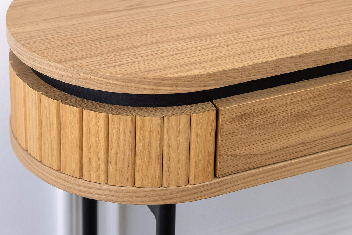 ATELIER barna tölgyfa furnér konzolasztal 120 cm