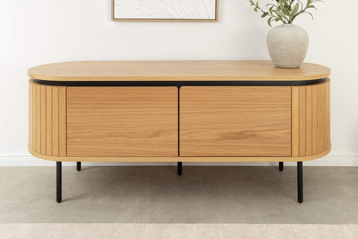 ATELIER barna tölgyfa furnér tv szekrény 120 cm