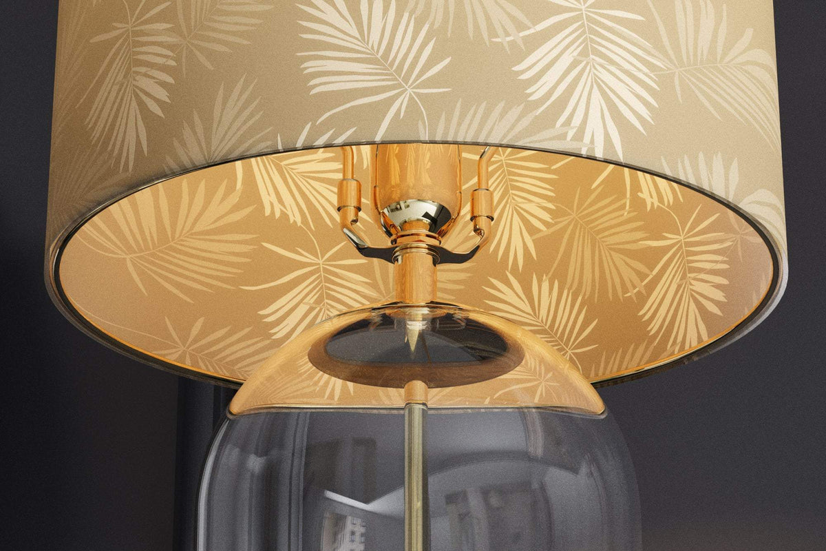 CLASSICO arany üveg asztali lámpa 50 cm