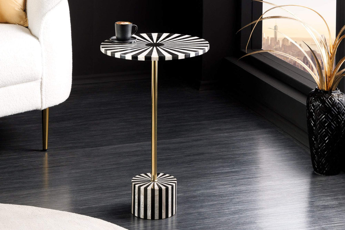 HARMONY NATURE fekete műgyanta lerakóasztal