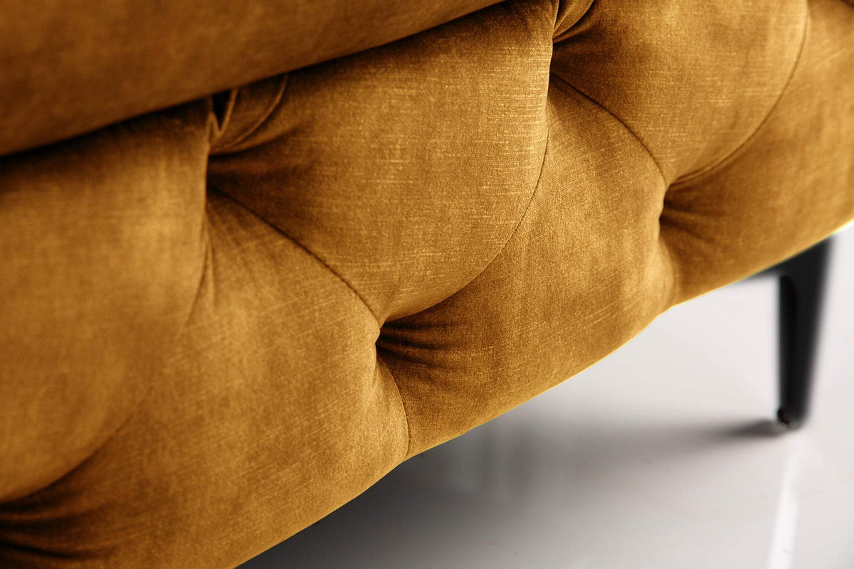 MODERN BAROCK sárga bársony lábtartó