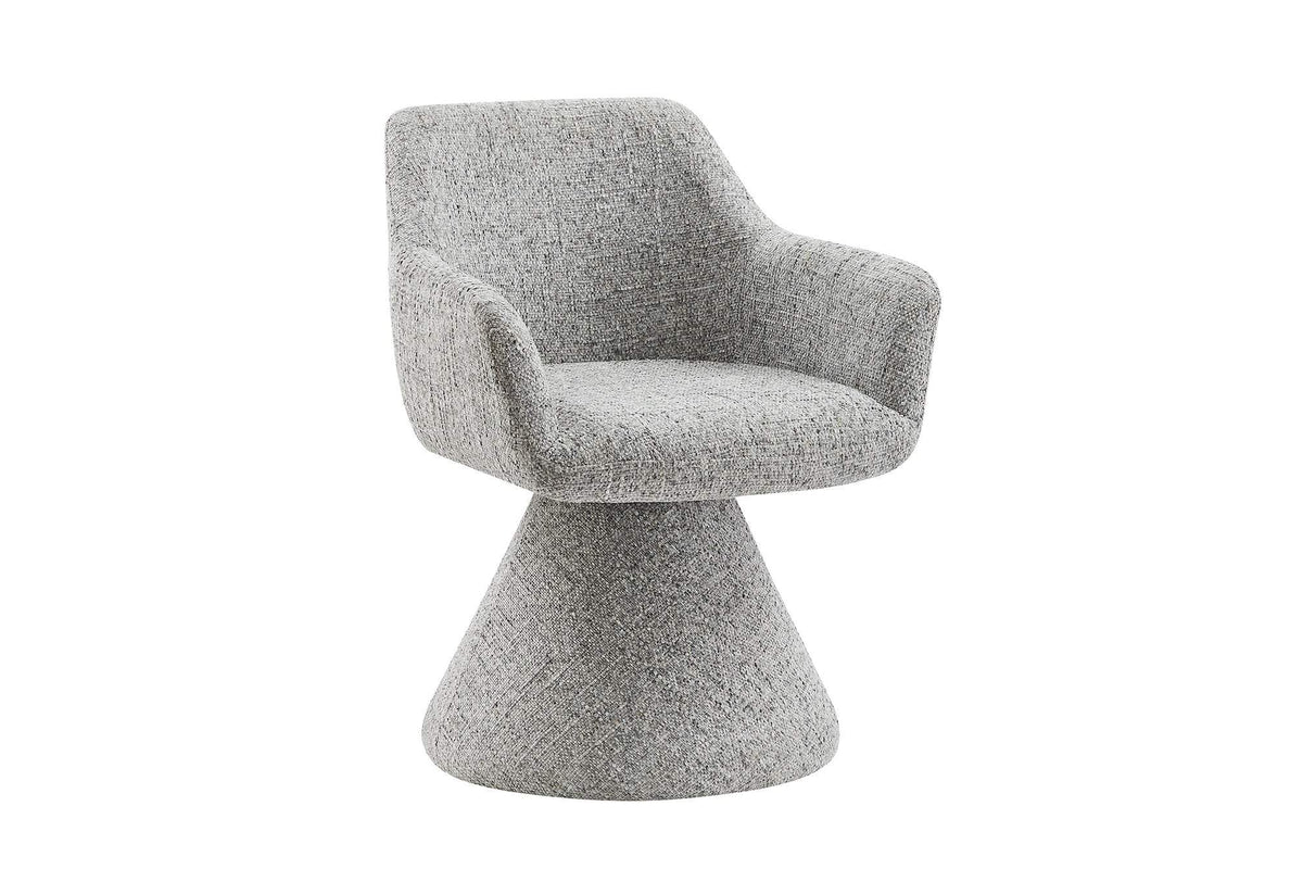 AMBIENTO szürke polyester zsenília forgószék