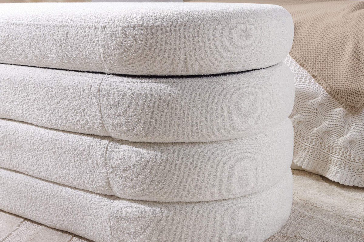 VOQUE fehér buklé ülőpad