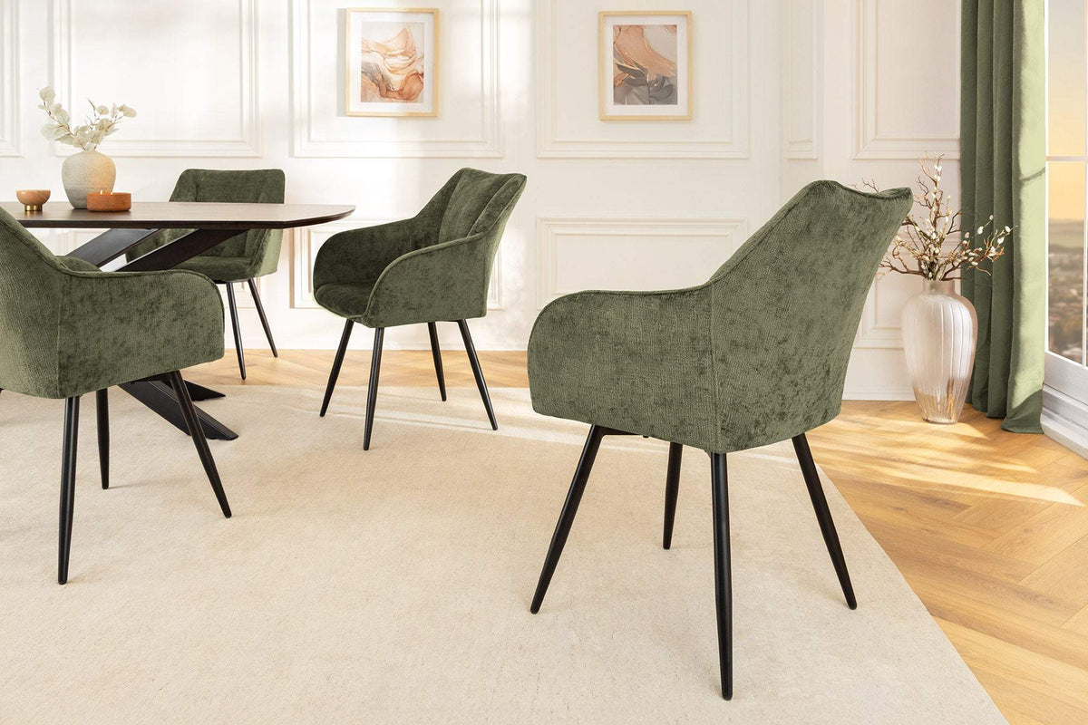 AVIGNON zöld polyester zsenília forgószék