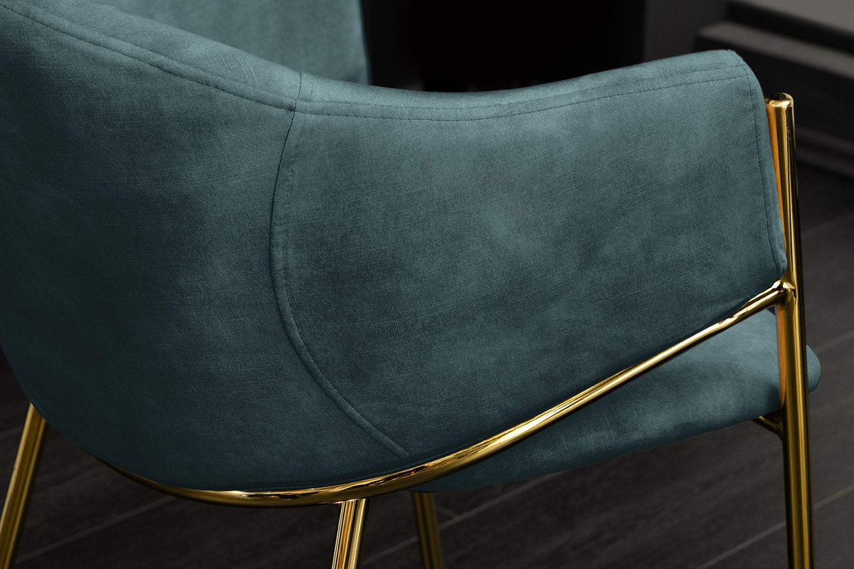 NOBLESSE kék bársony szék