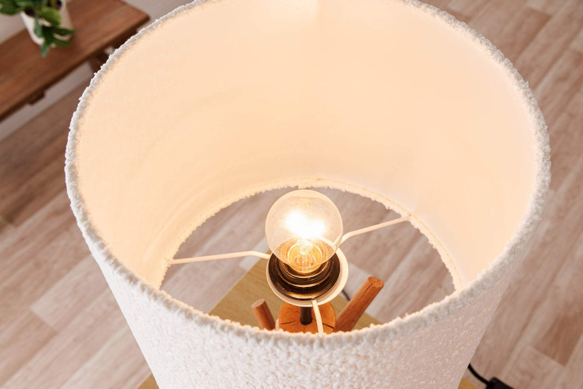 JEWELRY barna fa asztali lámpa