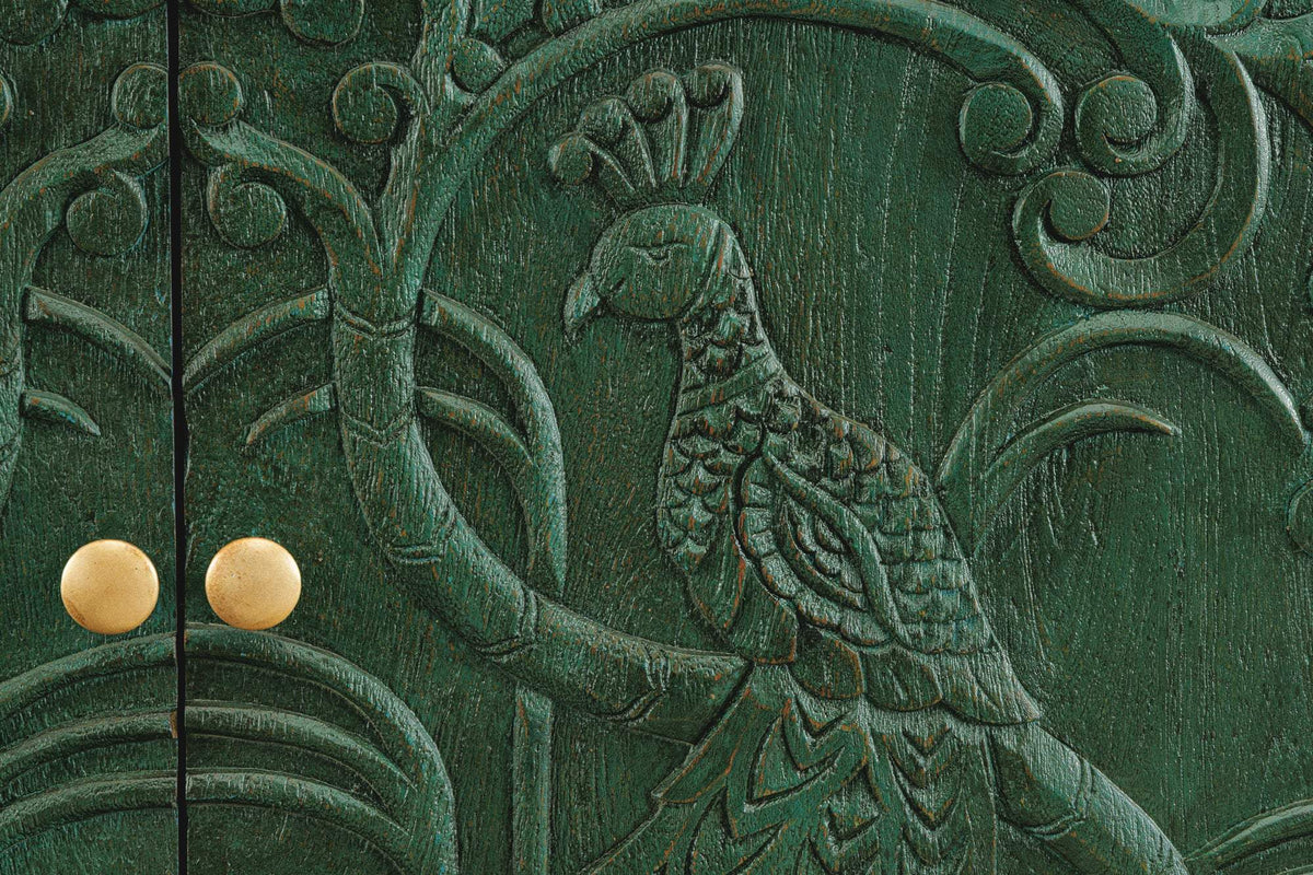 PEACOCK zöld mangófa komód