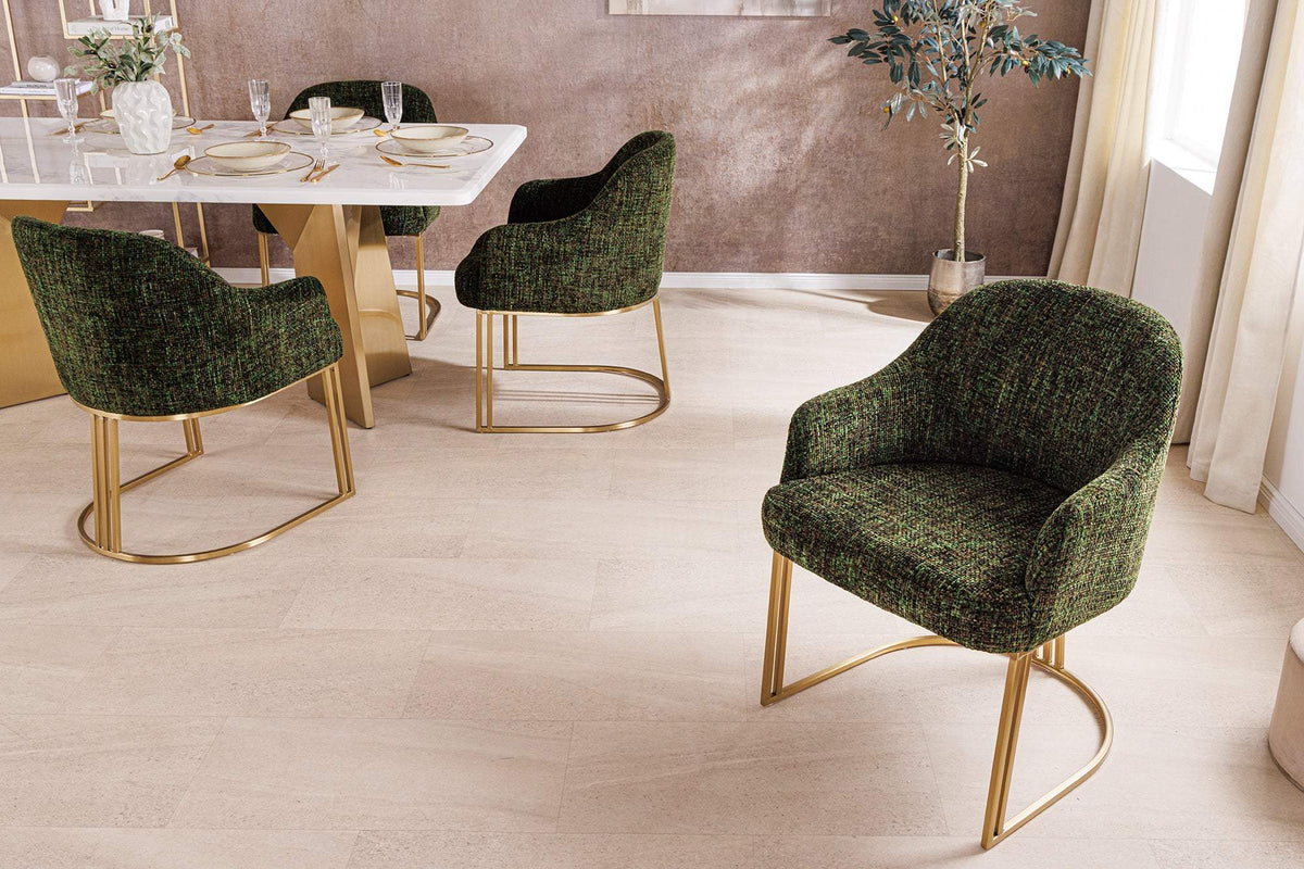 EXTRAVAGANCIA zöld polyester zsenília szék