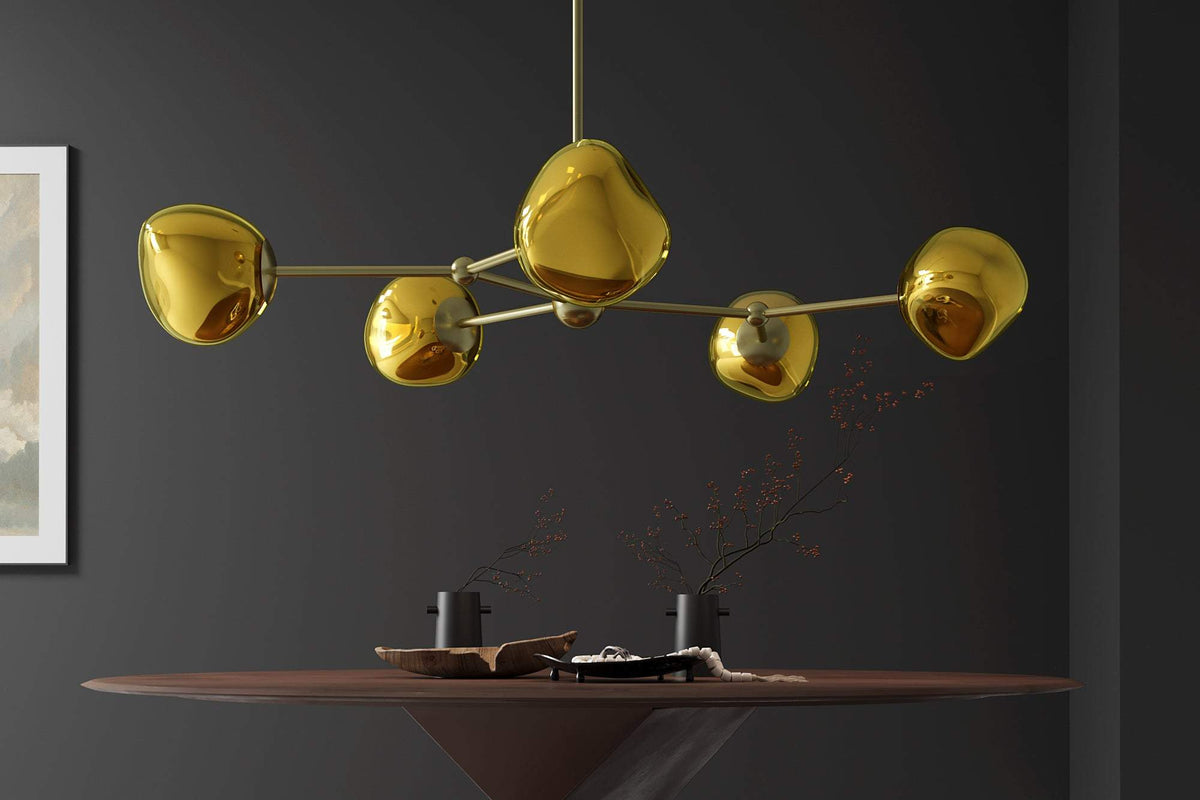 LIQUID DIAMOND arany üveg függőlámpa