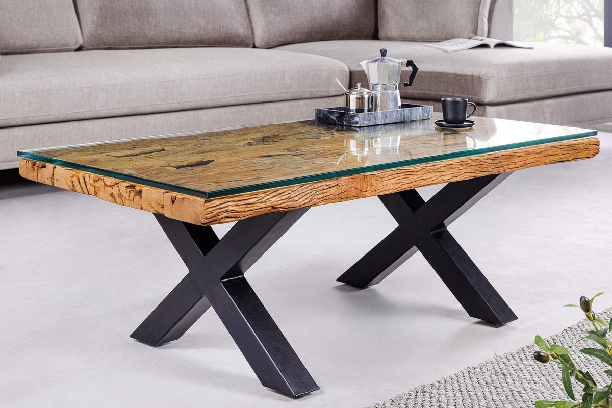 BARRACUDA barna tikfa dohányzóasztal