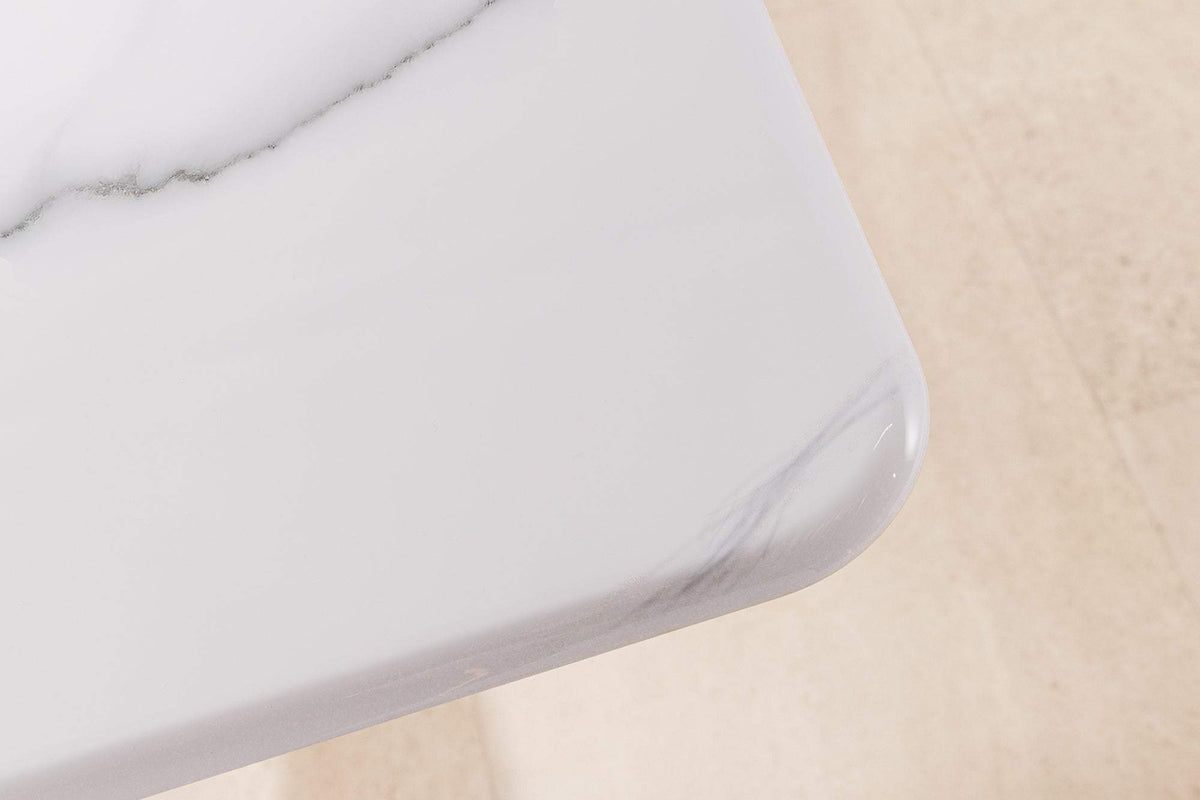 ART LIVING fehér kerámia dohányzóasztal