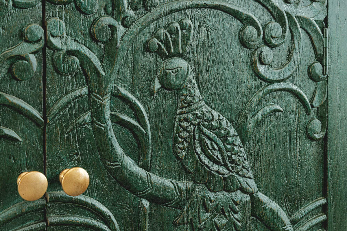 PEACOCK zöld mangófa komód