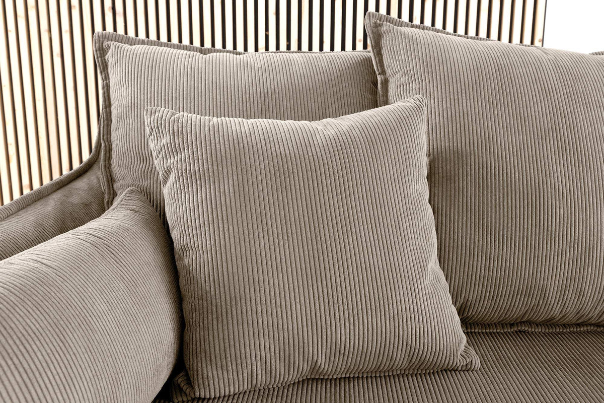 HEAVEN szürkésbarna kordbársony kanapé