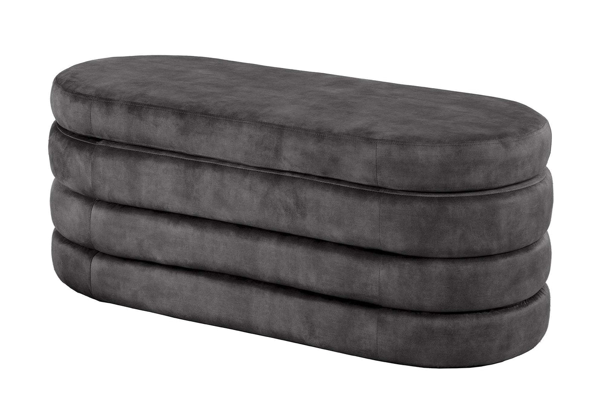 VOQUE szürke bársony ülőpad